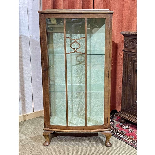 English Walnut Display Cabinet, 1950s For Sale - Image 18 of 18