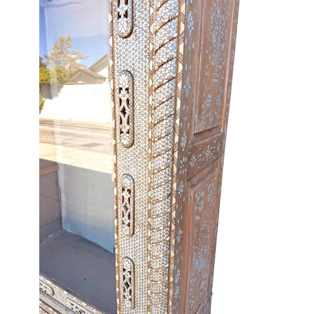 Late 19th-Century Mother-of-Pearl and Bone Inlaid Vitrine Cabinet For Sale - Image 10 of 10