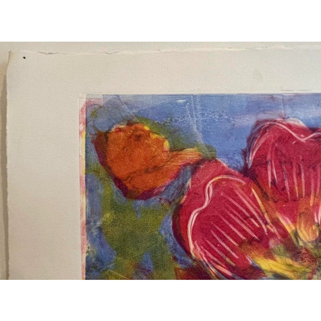 Arts & Crafts Late 20th Century Arts & Crafts Style Botanical Woodblock Print For Sale - Image 3 of 8