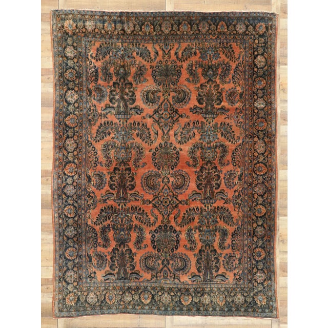 Early 20th Century Rustic Antique Persian Kashan Rug, 08'05 X 11'05 For Sale - Image 9 of 11