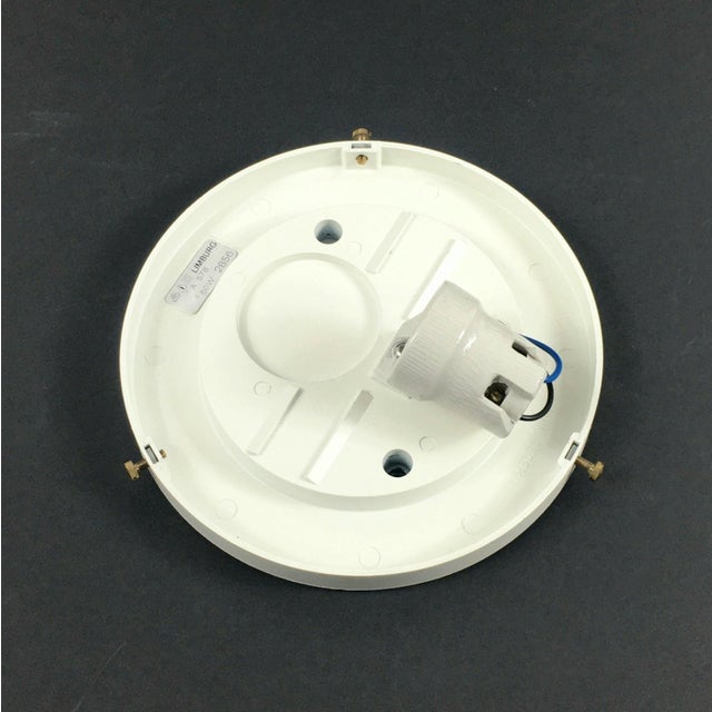 1 of 5 Mid Century Shell-Shaped Opaline Glass Wall Light/Sconce From Limburg, Germany, 1970s For Sale - Image 10 of 11