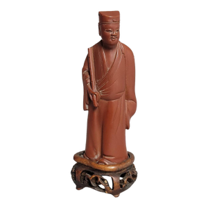 Early 20th-Century Chinese Scholar Figure, Marked “China”