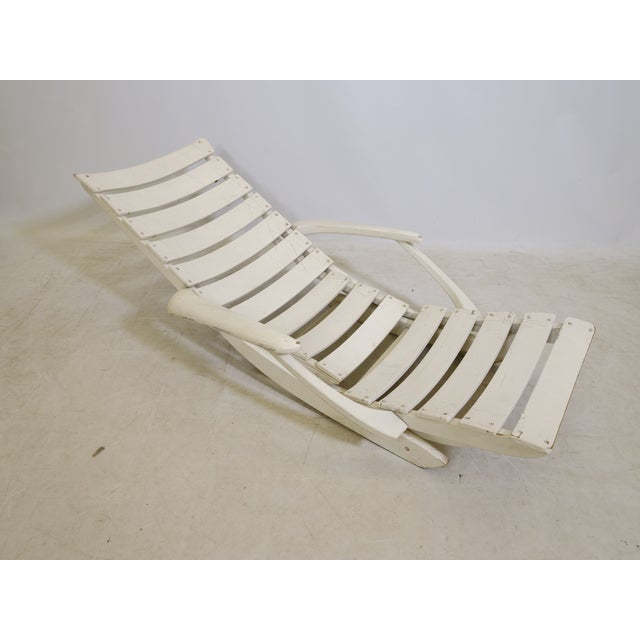 Mid-Century Wooden Riviera Deck Chair from Triconfort, 1970s For Sale - Image 11 of 16