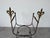 Vintage Italian Wrought Iron Savonarola Chair With Brass Fleur-De-Lis Finials For Sale - Image 9 of 12