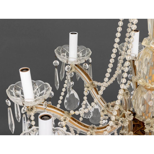 Italian Crystal Chandelier For Sale In New York - Image 6 of 9