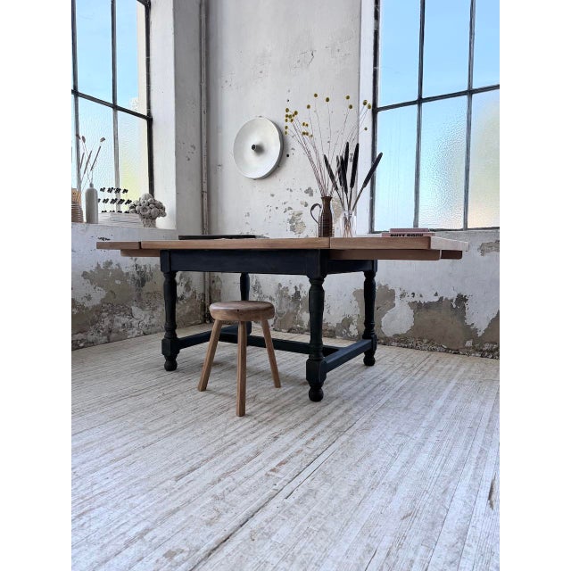 Farmhouse Table in Oak with Extensions, 1960s For Sale - Image 4 of 18