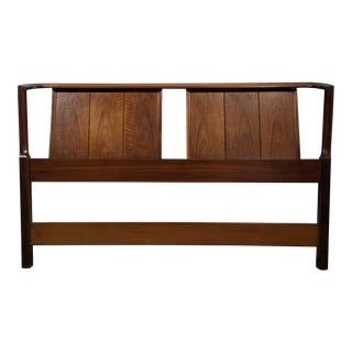 Mid-Century Danish Modern Walnut Full Size Bed Headboard For Sale