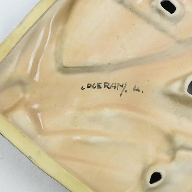 Brown Rene Boschmans for Coceram Cubist Ceramic Tile With Masonic Sign - Set of 3 Pieces For Sale - Image 8 of 12