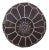 Brown Moroccan Leather Pouf Cover For Sale