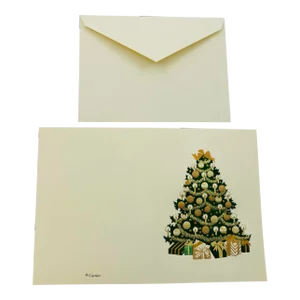 Cartier Christmas Tree Design Card and Envelope Set Luxury Season's Greetings