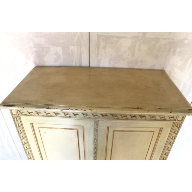 Antique Italian Painted Cabinet With Gold Leaf Accents, Circa 1930s For Sale - Image 9 of 18