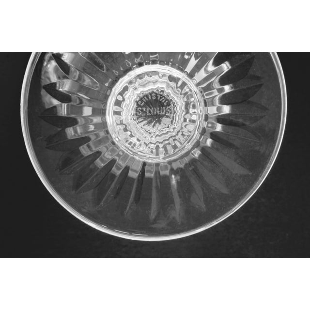 Late 20th Century Late 20th Century Saint-Louis Crystal Red Wine Goblets Trianon Pattern France Barware Signed - Set of Six For Sale - Image 5 of 7