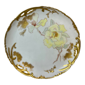 Antique CFH Over GDM Limoges, France Fine Porcelain Plate