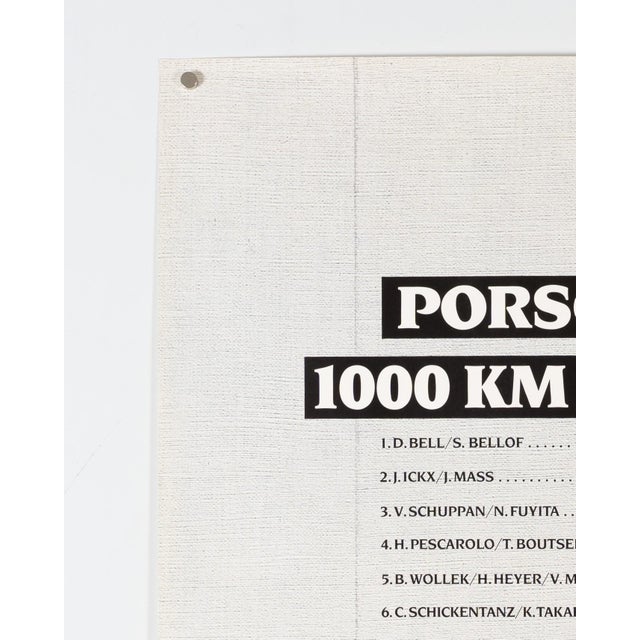 White Original Porsche Poster, 1983 For Sale - Image 8 of 9