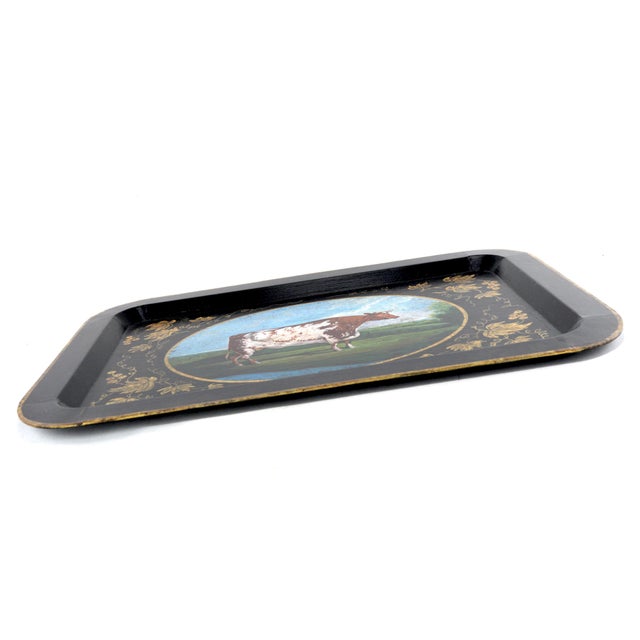 20th Century Hand-Painted English Countryside Art Decorative Metal Tray，These pieces are derived from English Countryside...