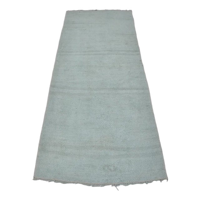 Handmade Hemp Runner Rug, 1960s For Sale