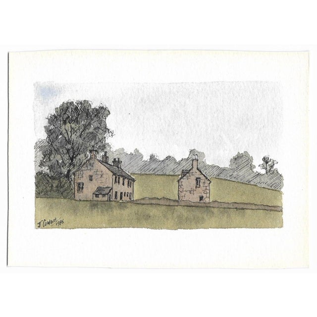 John Coward "Lodge Moor, Sheffield, Yorkshire" watercolor on heavy paper, signed and dated 1985; titled on old section of...