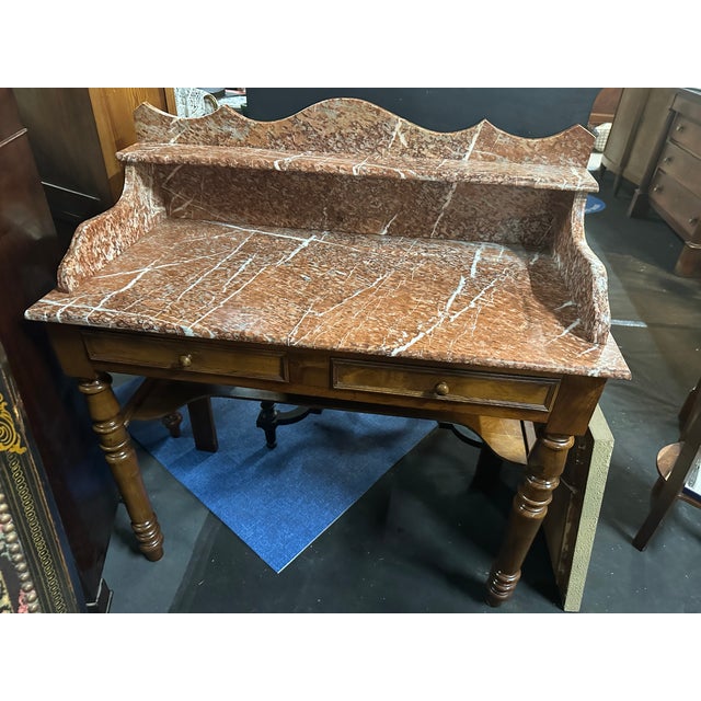 Red Dressing Table in Marble For Sale - Image 8 of 8
