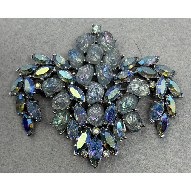 Mid-Century Modern Vintage Trifari Demi Parure Rhinestone Set For Sale - Image 3 of 14