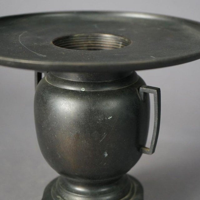 19th Century Antique Japanese Bronze Usubata Ikebanai for Flower Arranging, 19th Century For Sale - Image 5 of 12