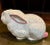 Figurative Mid 20th Century Tiffany & Co. Austria Ceramic Bunny Bank With Original Key – White & Pink For Sale - Image 3 of 12