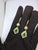 2020s New 18k Gold Diamond and Emerald Stud Earrings, 2.06ct Total Weight For Sale - Image 5 of 8