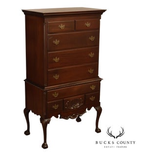 H. Feldenkreis Chippendale Style Mahogany Highboy For Sale