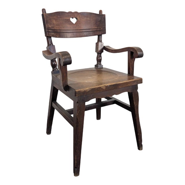 Brutalist Armchair in Wood For Sale