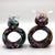 Mid-Century Murano Millefiori Glass Owl Napkin Rings - A Pair For Sale In Cincinnati - Image 6 of 14