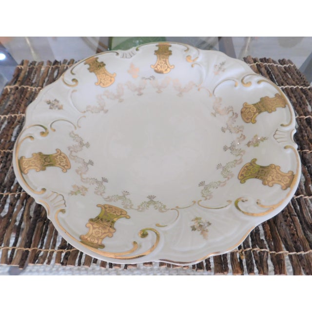 Antique Mitterteich Bavaria Cream & Gold Encrusted Porcelain Tureen, With Under Plate- 3 Piece Set For Sale In New York - Image 6 of 13