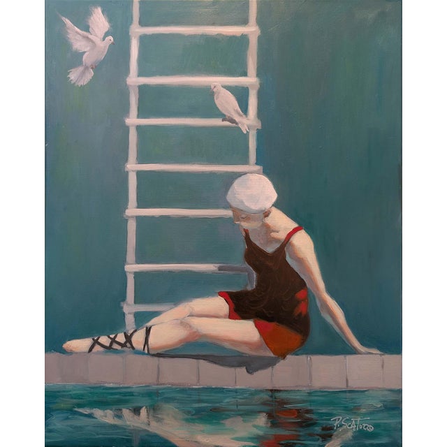 Reflection and Ascension - Oil on Canvas 24x30" by Paul Scaturro (b.1961) For Sale