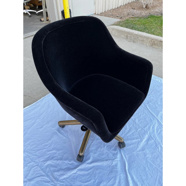 Metal Ward Bennett Bumper Chair in Black Mohair For Sale - Image 7 of 12