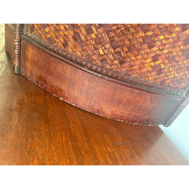 1980s Costal Rattan Demi-Lune Cabnit/Bar For Sale - Image 10 of 12