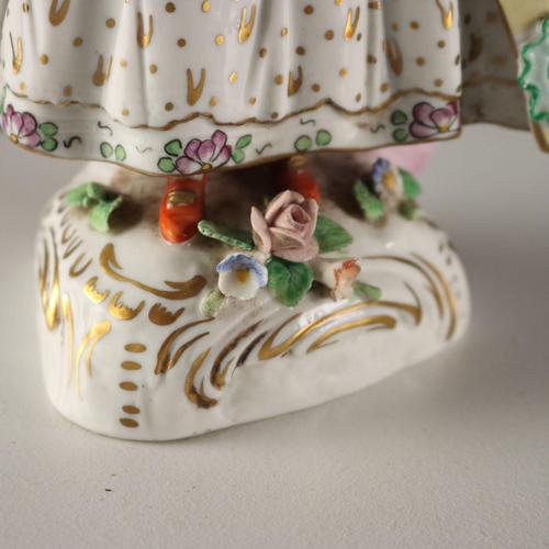 Ceramic Antique 19th Century Figurines from Rudolstadt Porcelain, Germany, Set of 2 For Sale - Image 7 of 16