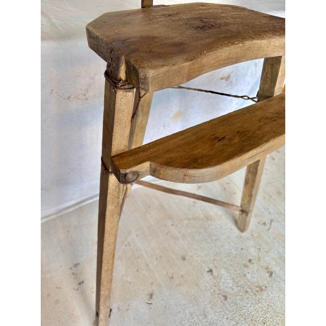 Brown Late 19th Century French Wood and Iron Artist Work Chair For Sale - Image 8 of 13