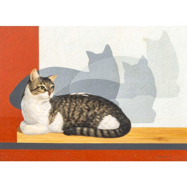 F. Dawn Snell (Canadian, 1928-2006), "Me and My Shadows", Acrylic and Egg Tempera on Illustration Board, 1989, signed...