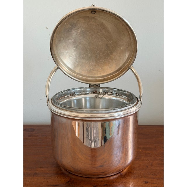 1940’s Swing Arm Silverplate Ice Bucket For Sale In Savannah - Image 6 of 12