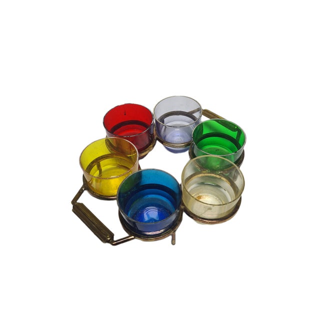 Green Vintage Alcohol Set, Denmark, 1960s, Set of 7 For Sale - Image 8 of 9