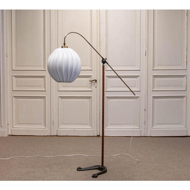 Vintage Brass Water Pump Floor Lamp from Fog & Mørup, 1940s For Sale - Image 3 of 13