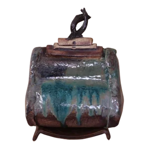 Vintage Handmade Studio Pottery Lidded Box