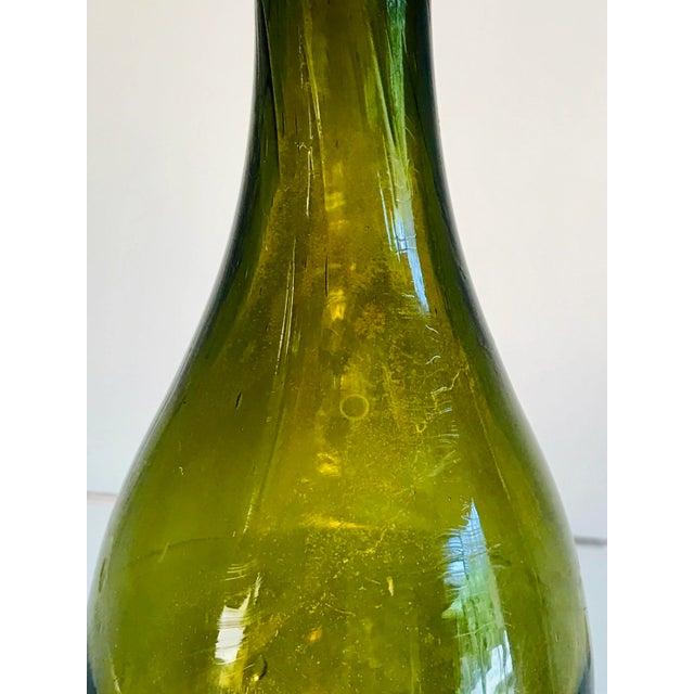 Glass 19th Century French Blown Glass Wine Bottle For Sale - Image 7 of 13