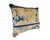 Beige Custom Made Lumbar Pillow W/Antique Chinese Rug Fragment 18" W For Sale - Image 8 of 9