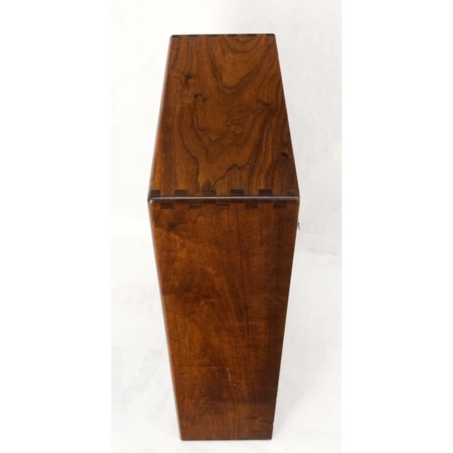 Wood Solid Walnut Dovetailed Construction Design Glass Door Custom Hanging Cabinet For Sale - Image 7 of 13