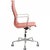 Charles Eames Ea-119 office chair upholstered in red leather, and with a chrome frame and chrome base. The chair appears...