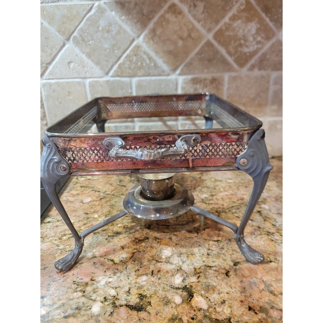 Vintage Sheridan Chafing Dish Stand For Sale - Image 4 of 12