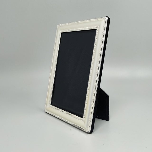 Mid-Century Modern Vintage Italian Photo Frame in Silver Plated with Glass, 1970s For Sale - Image 3 of 7