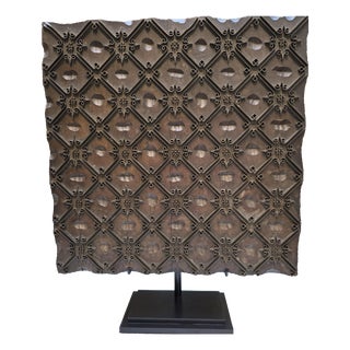 Fabric Printing Pad Mounted on Black Painted Steel Base, 1890s For Sale