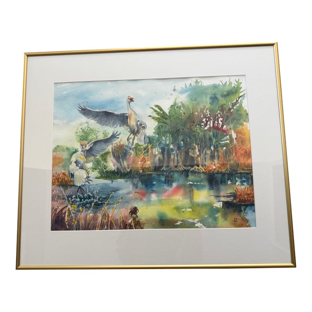 Original Watercolor Artwork, Framed For Sale