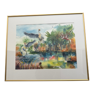 Original Watercolor Artwork, Framed