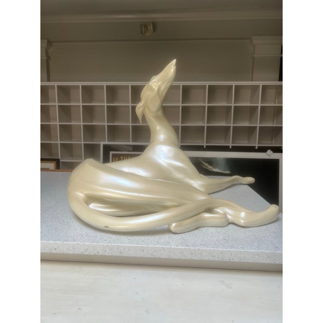 1980s Large 1980s Resin Display Whippet Dog For Sale - Image 5 of 6